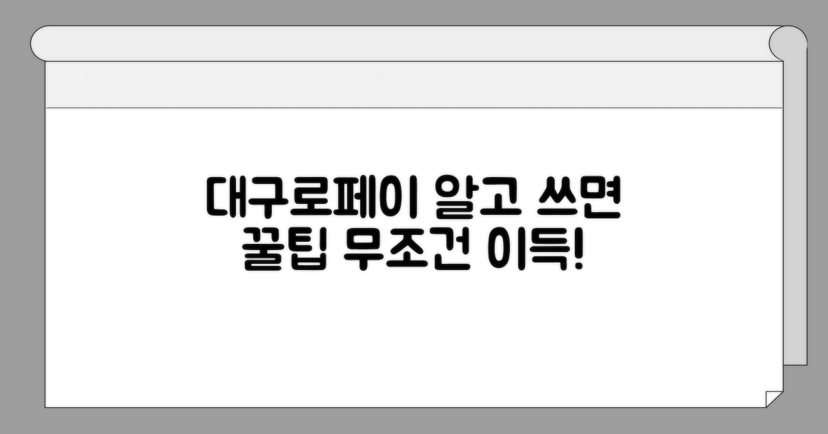 현명하게 대구로페이 사용법