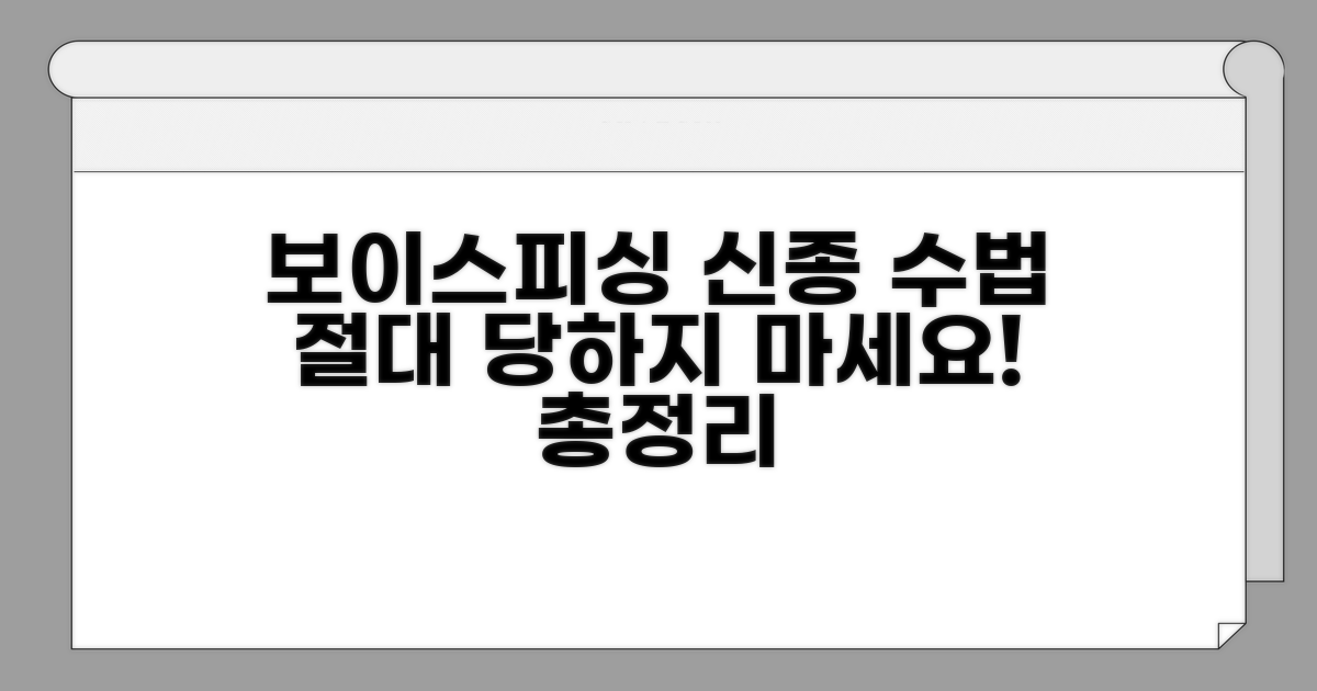 신종 보이스피싱 수법 총정리