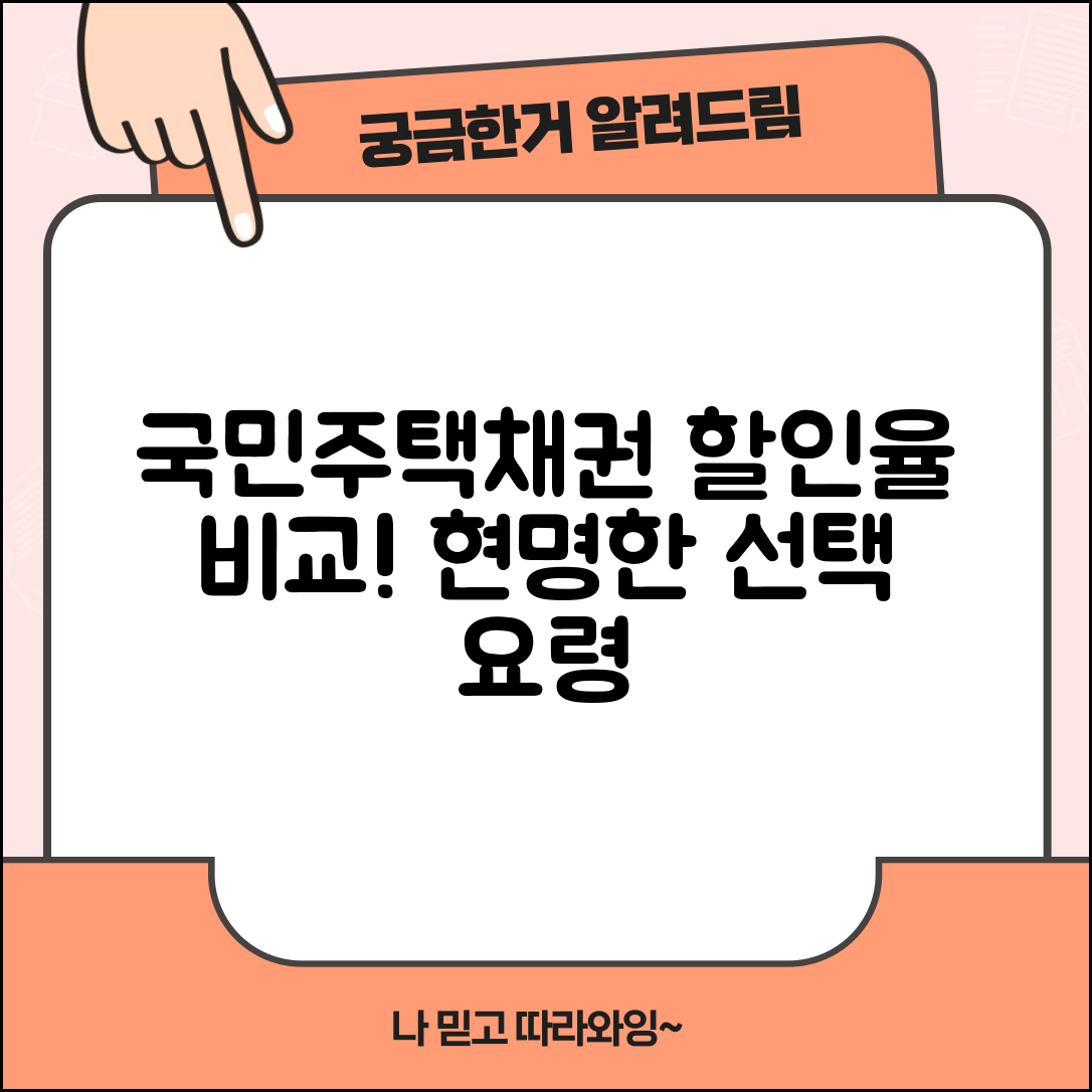 국민주택채권 매입 할인율 비교 | 금융기관별 차이 및 선택 요령