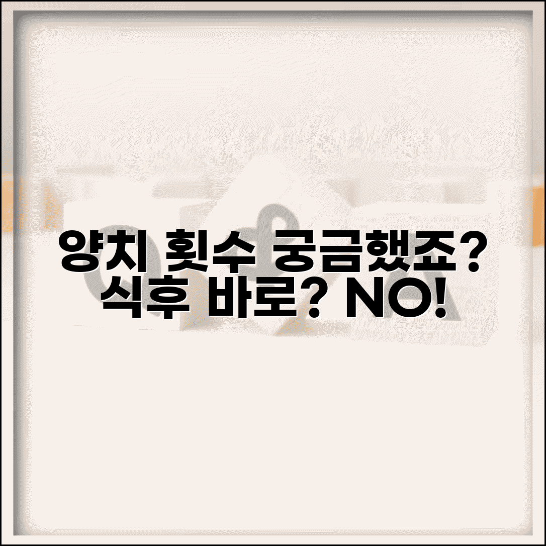 양치 하루 몇번 | 양치질 횟수 권장 식후 시간