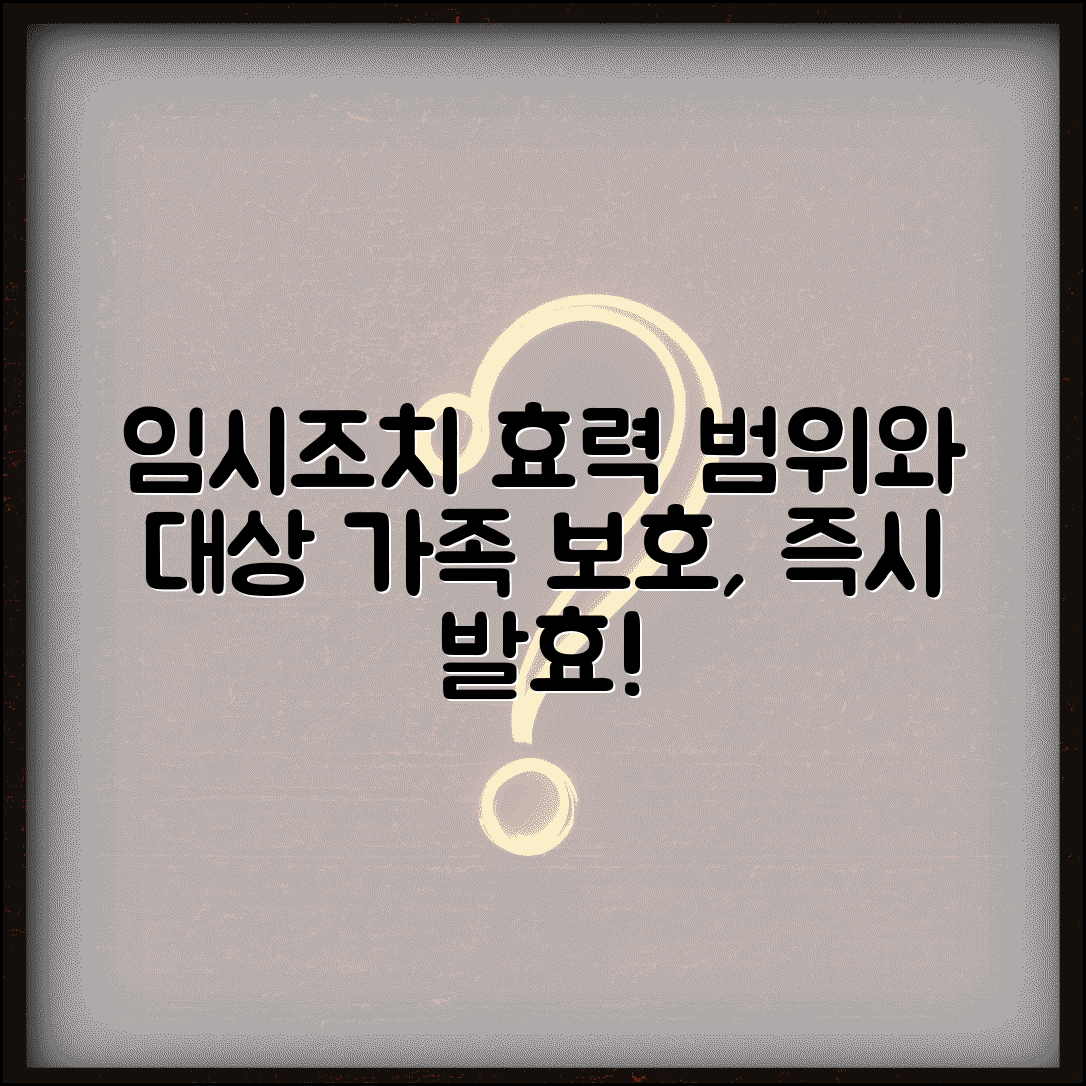 임시조치명령 효력 범위 | 임시조치 적용 대상 | 가족구성원 보호 | 효력 발생 시점