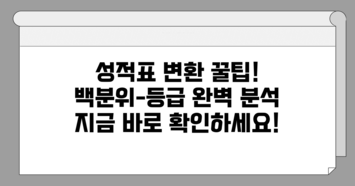 성적표 백분위 등급 변환 실전 가이드