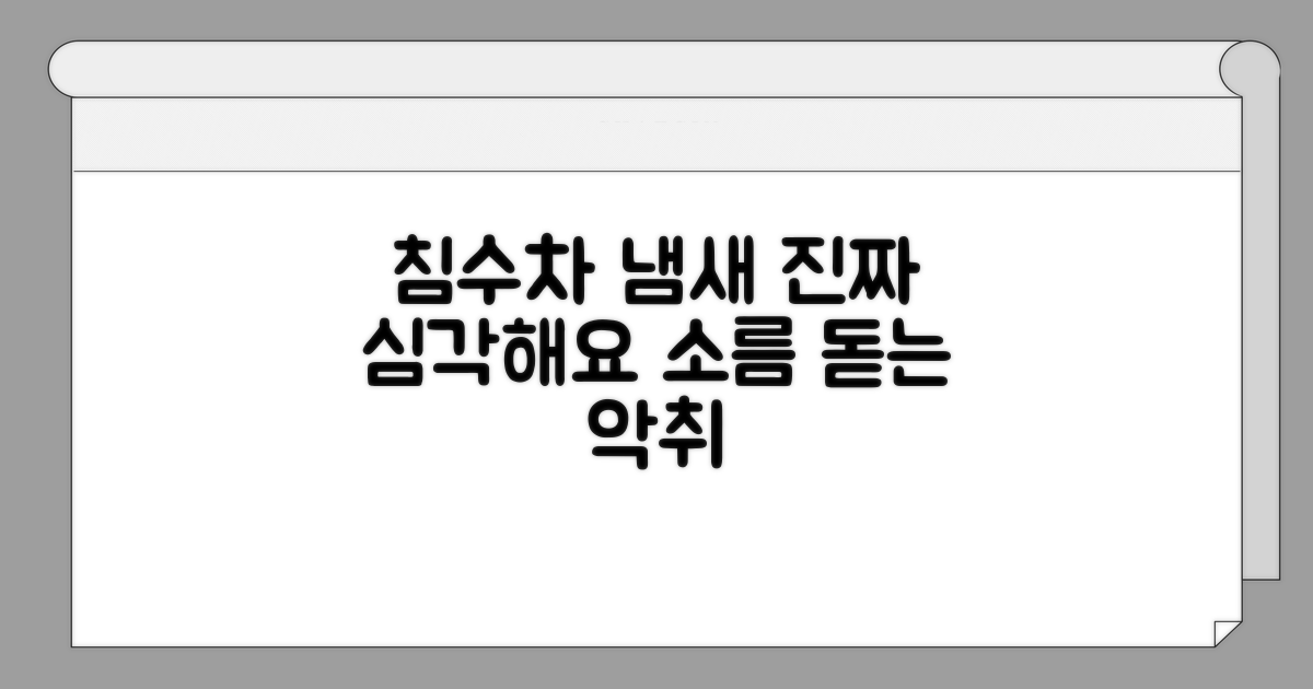 침수차 냄새 심각성 분석