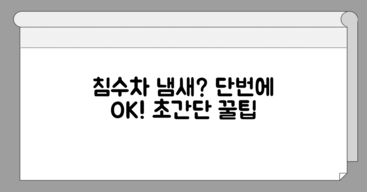 침수차량 냄새 제거 꿀팁