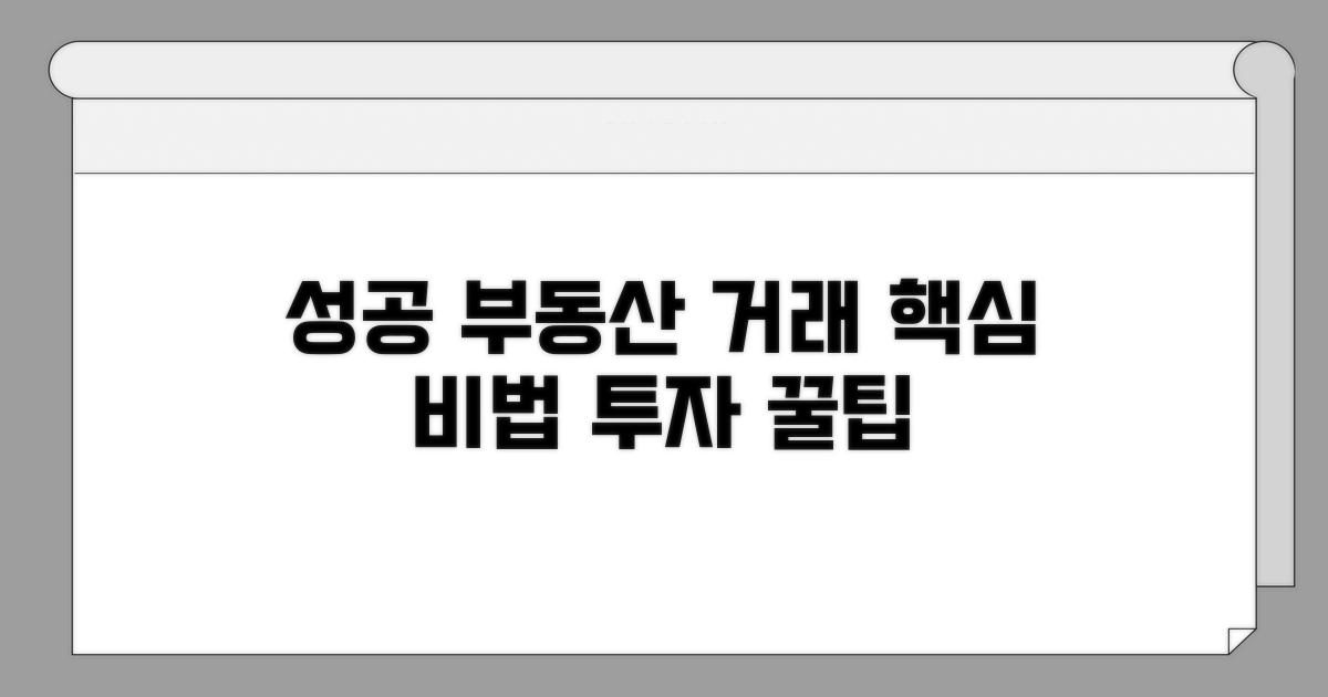 성공적인 부동산 거래를 위한 조언