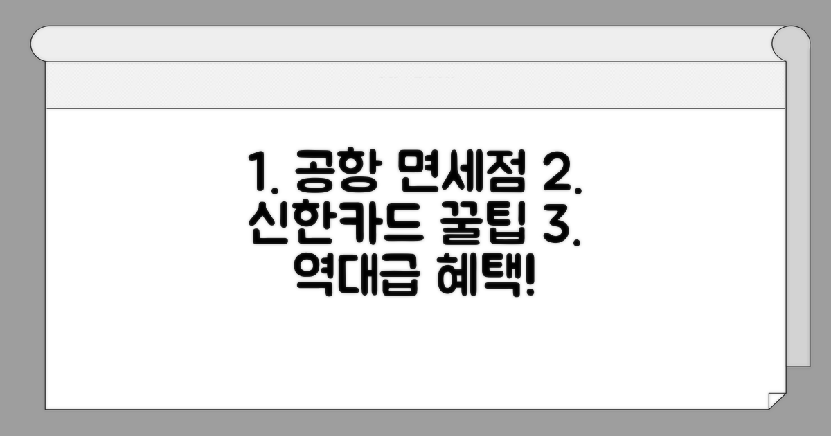 공항 면세점 신한카드 혜택 분석