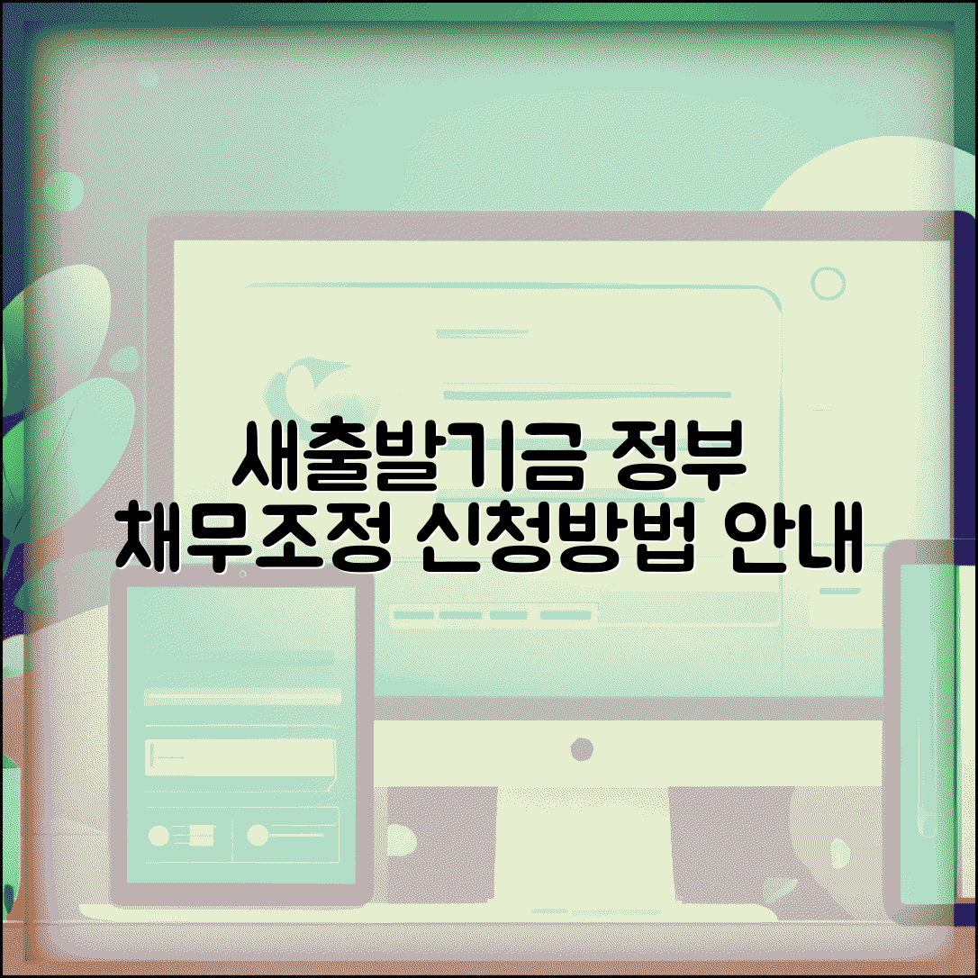 새출발기금 채무조정 | 정부 채무조정 지원 | 새출발기금 신청방법