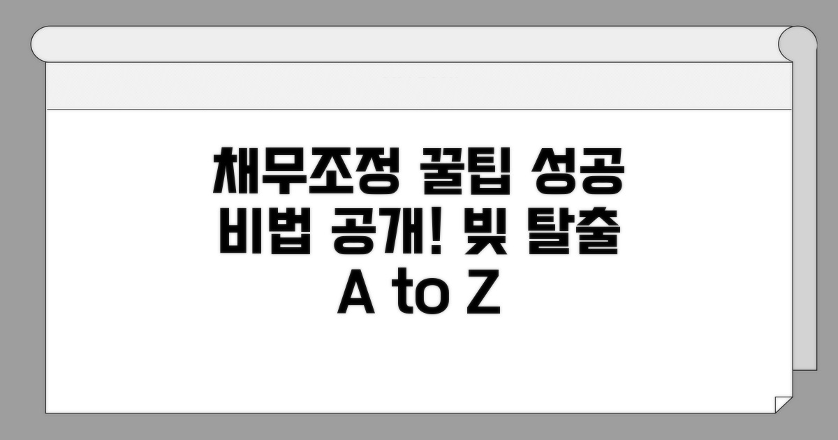성공적인 채무조정을 위한 꿀팁