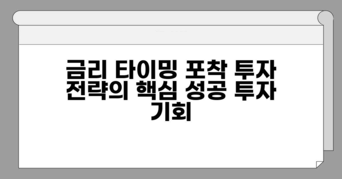 투자 전략: 금리 변동 시점 파악