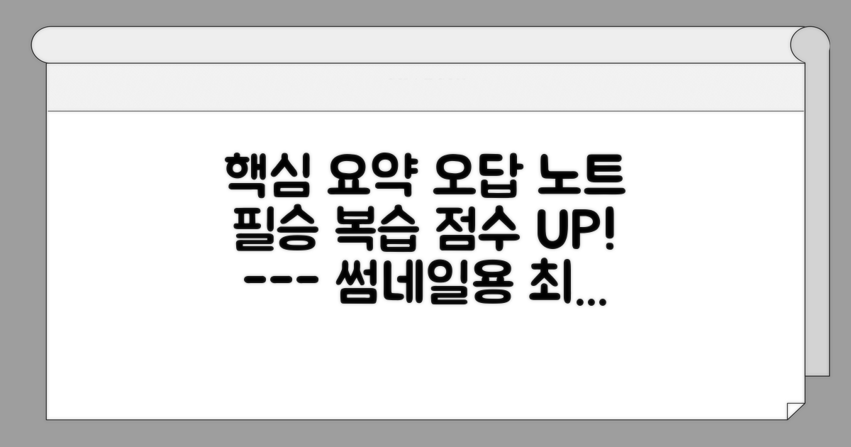 오답 노트 활용과 복습 노하우