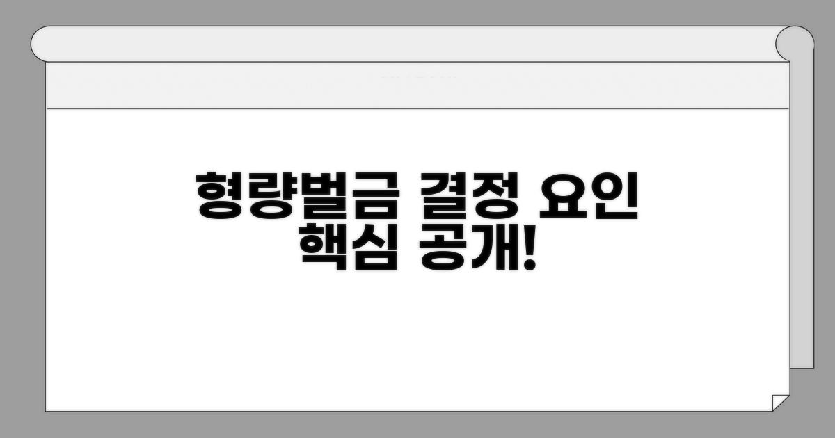 형량 결정 요인과 벌금 기준