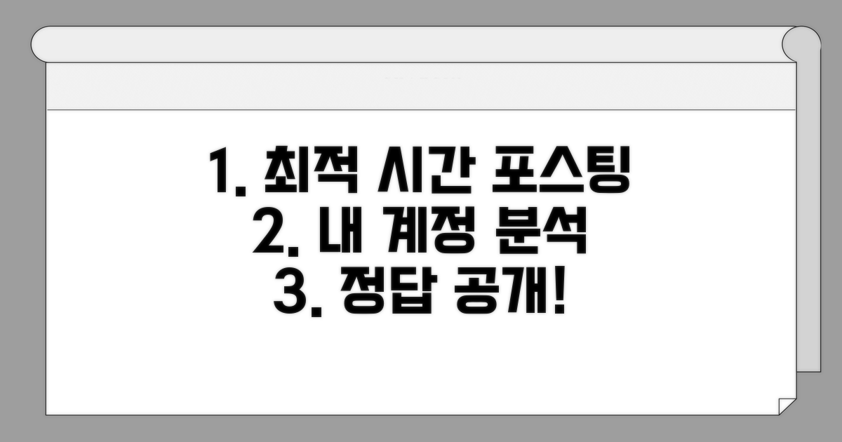 내 계정 맞춤 포스팅 시간 찾는 법