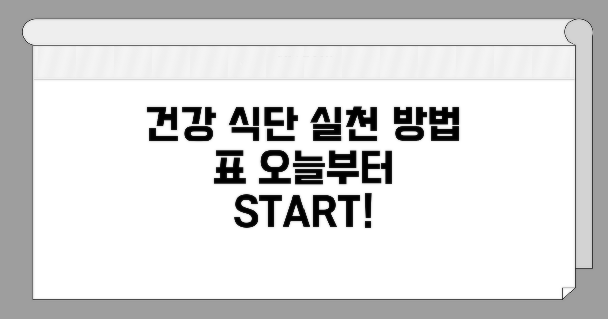 건강 식단 실천 방법과 식단표