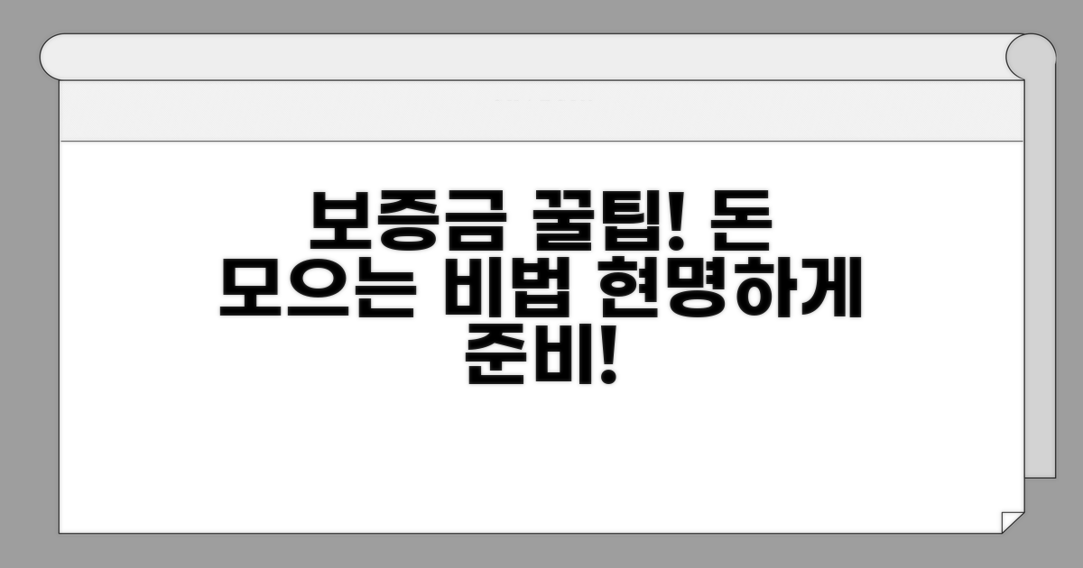 똑똑하게 보증금 준비하는 꿀팁