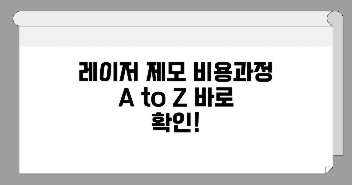 레이저 제거 비용과 시술 과정