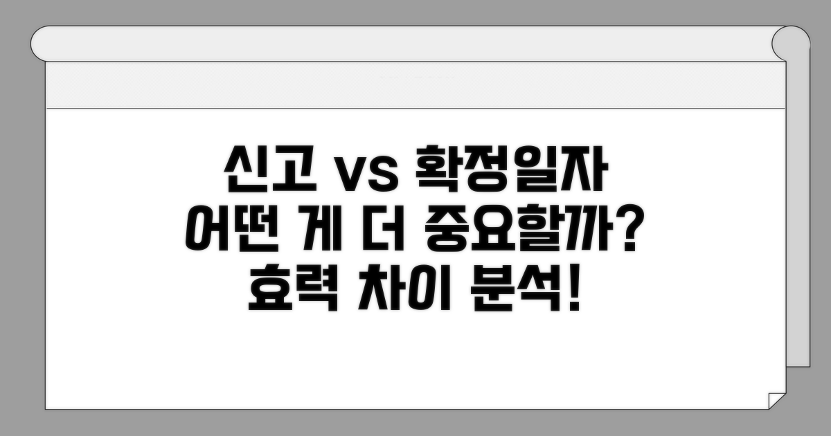 신고와 확정일자, 효력 차이 분석