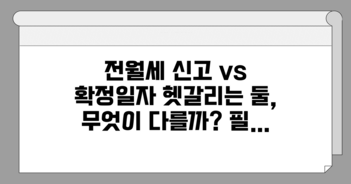 전월세 신고, 확정일자 개념 비교