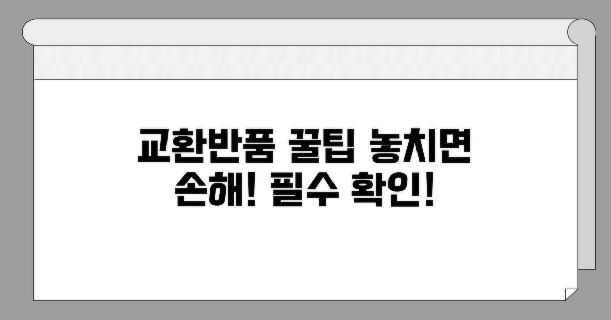 교환/반품 신청 시 주의사항