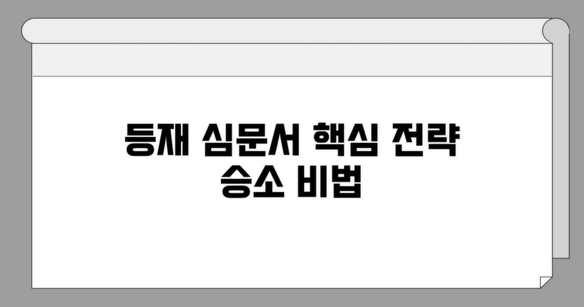 등재 심문서 대응, 이것이 핵심 전략이다