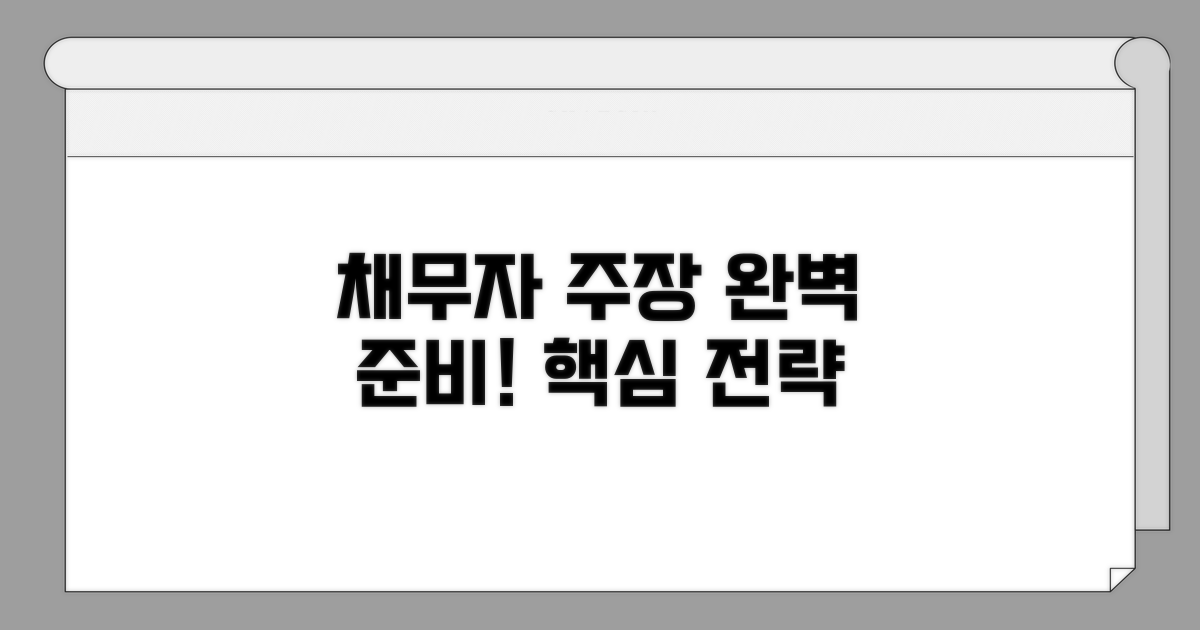 채무자 주장, 구체적으로 어떻게 준비할까?