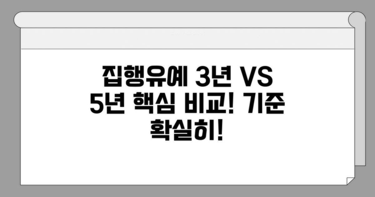 집행유예 3년 5년 기준 비교