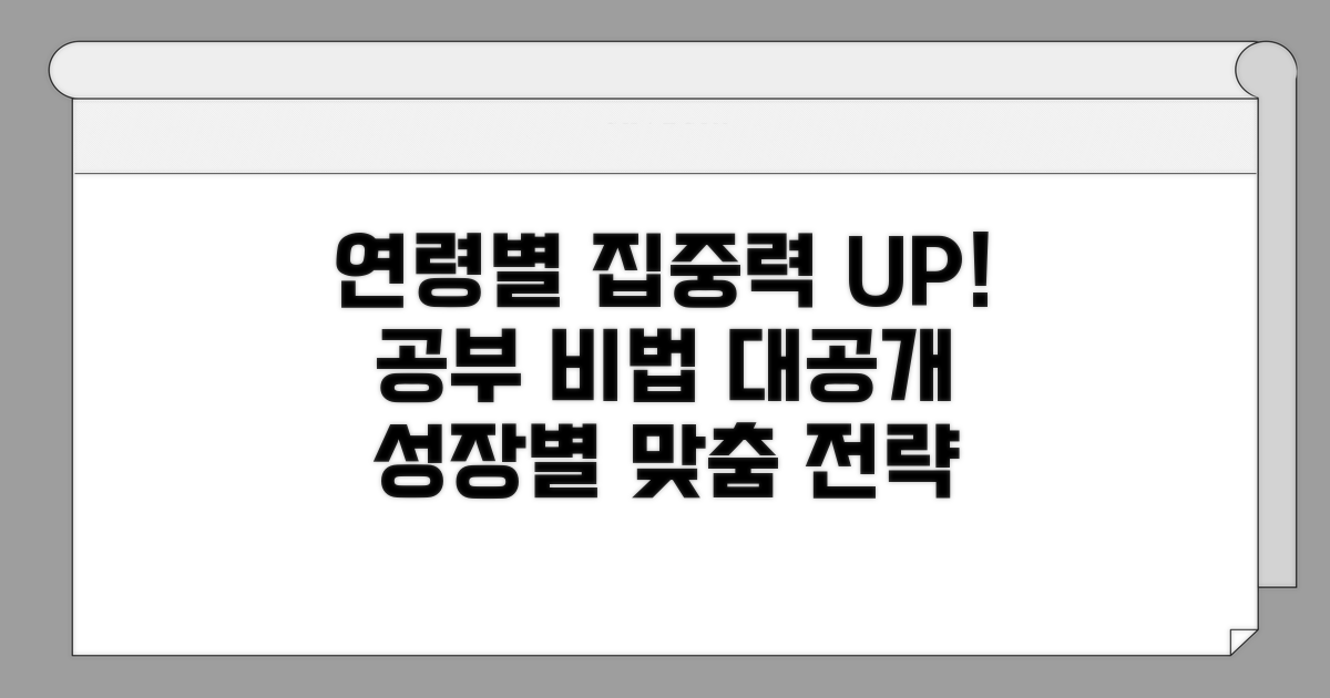연령별 집중력 높이는 공부 습관
