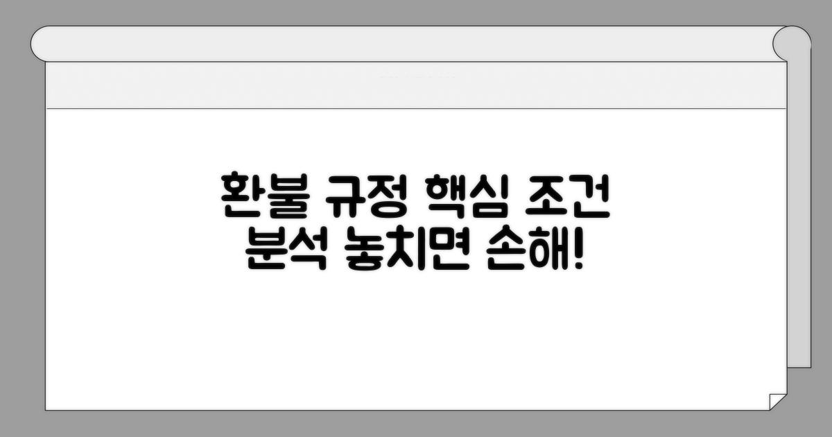 환불 규정과 조건 완벽 분석