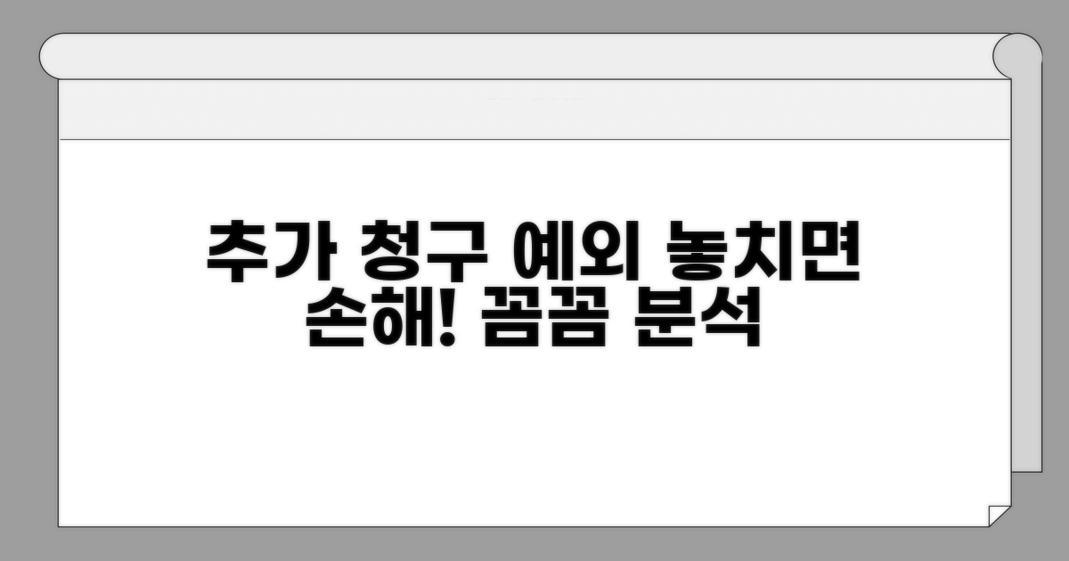 추가 청구 가능한 예외 사례 분석