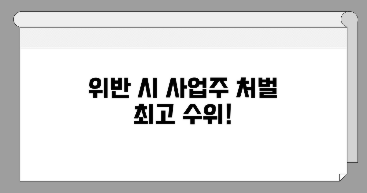 위반 시 사업주 처벌 수위 파악하기