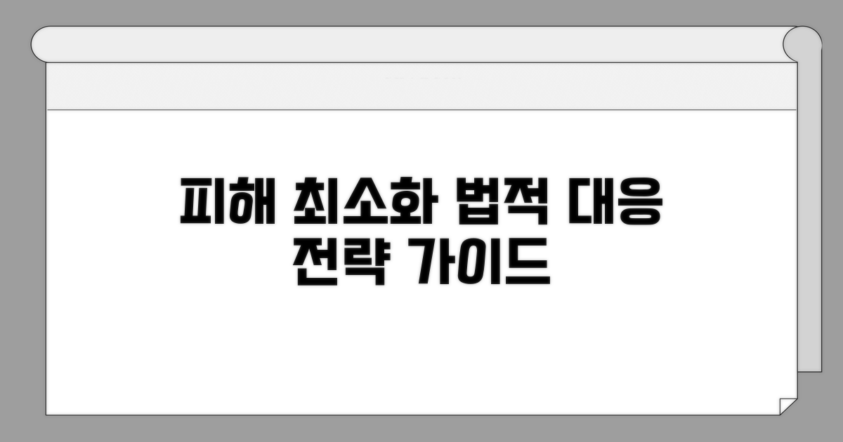 피해 최소화 위한 법적 대응 전략