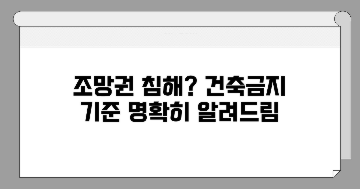 조망권 침해 건축 금지 기준