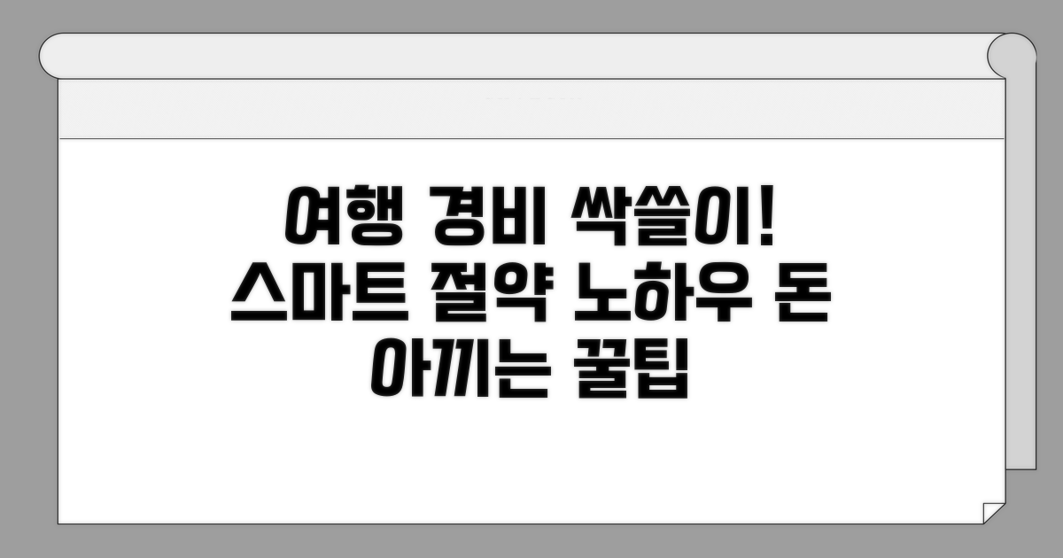 스마트 여행 경비 절약 노하우