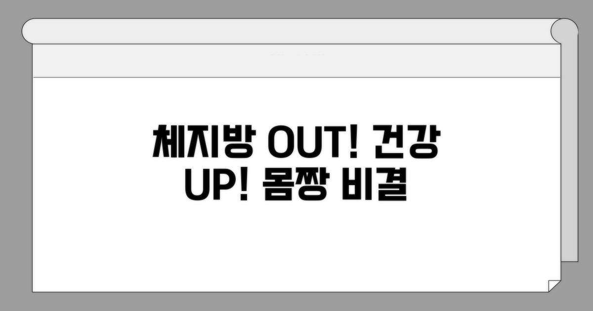 체지방 감소와 건강 증진 효과