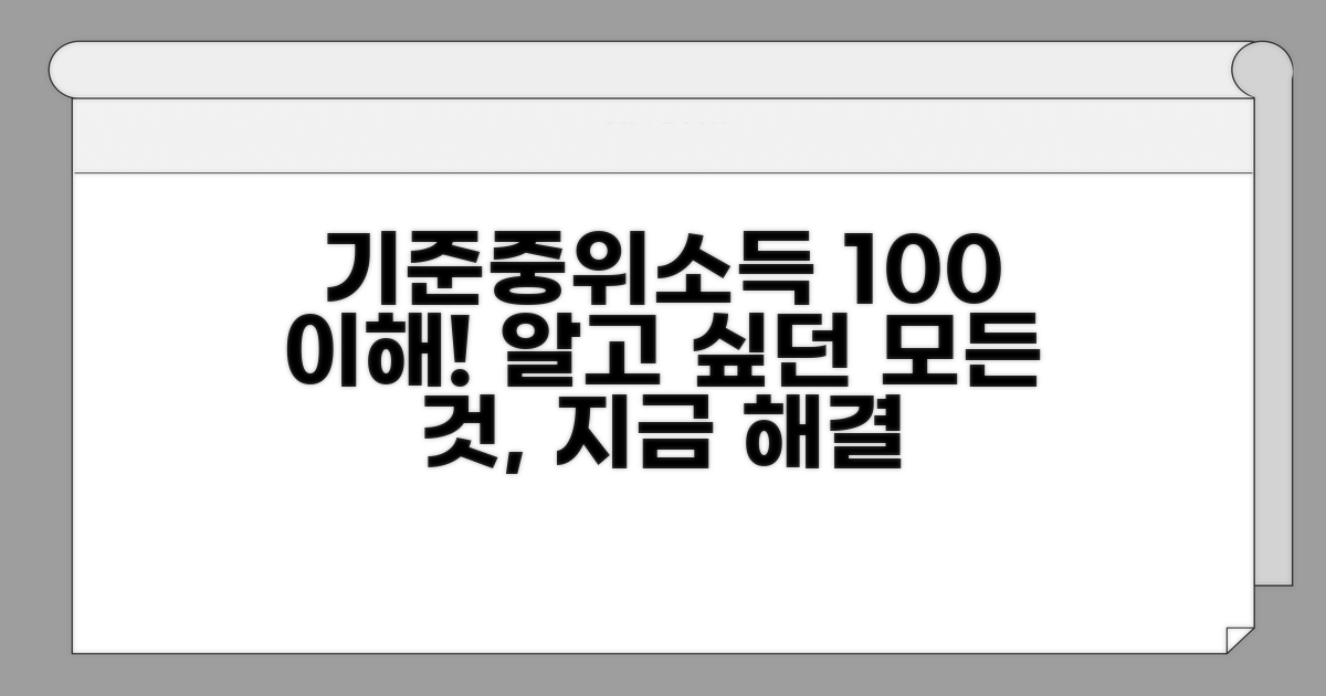 기준중위소득 관련 궁금증 해소