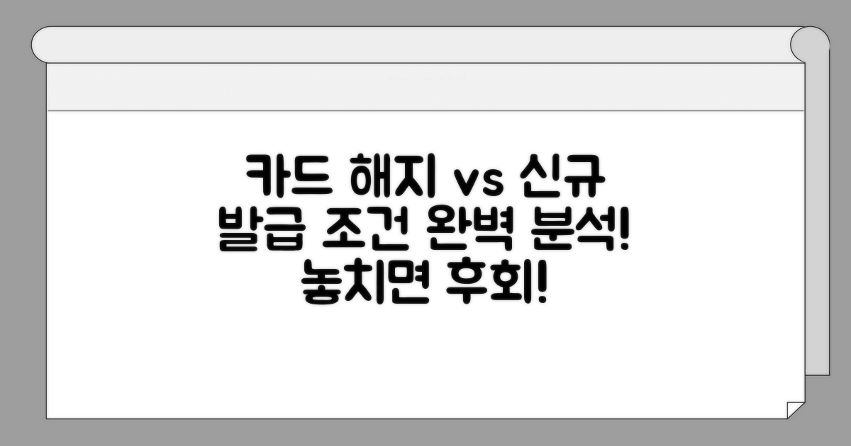 카드 해지 대상과 신규 발급 조건