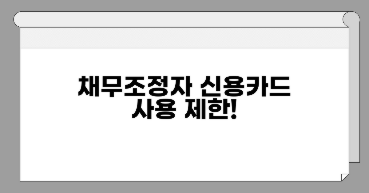 채무조정자 신용카드 사용 제한