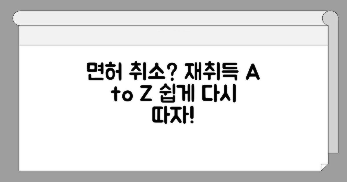 면허 취소 후 재취득 절차 및 방법