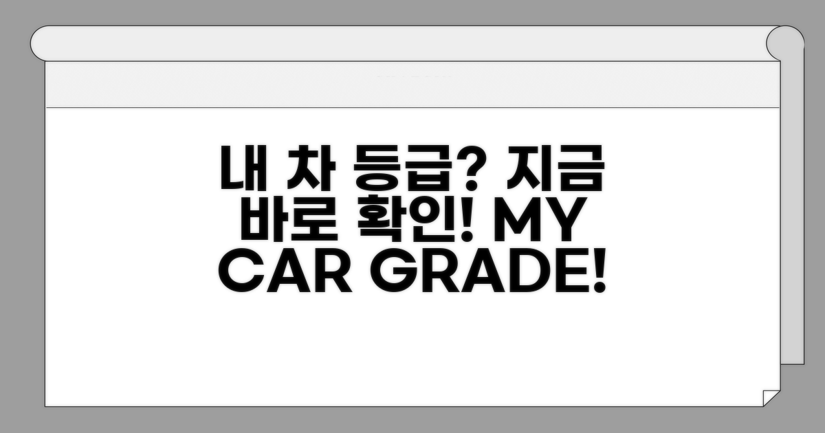내 차 등급, 지금 바로 확인!