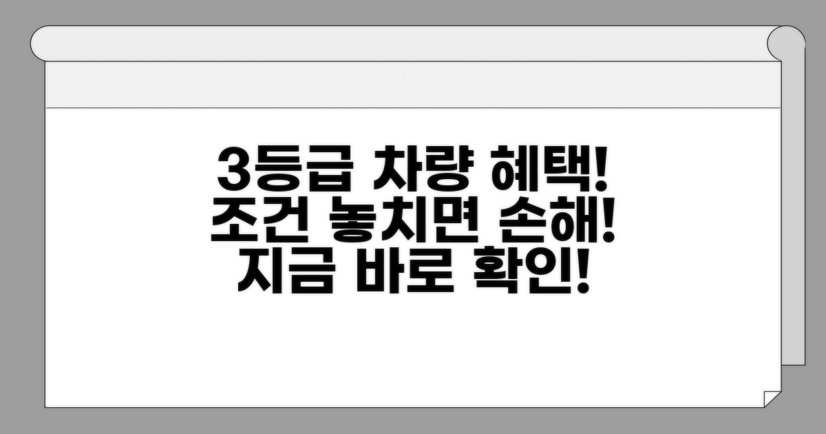 3등급 차량 운행 시 혜택과 조건