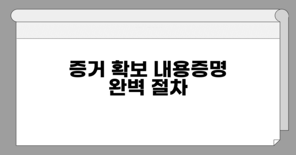 증거 확보와 내용증명 발송 절차