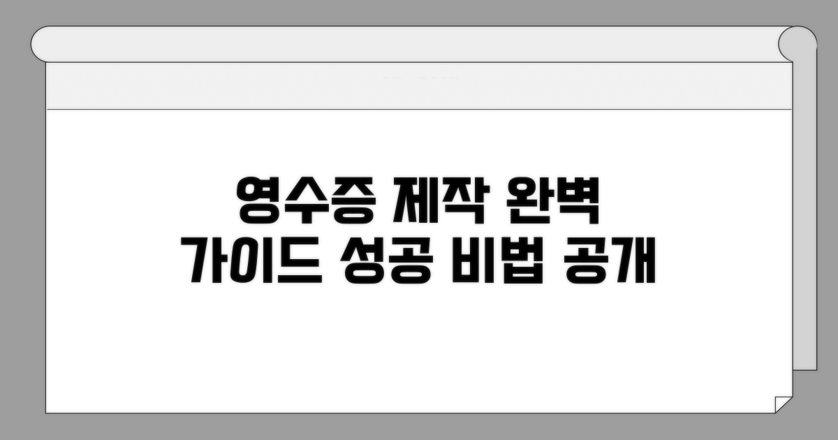 성공적인 영수증 제작 가이드