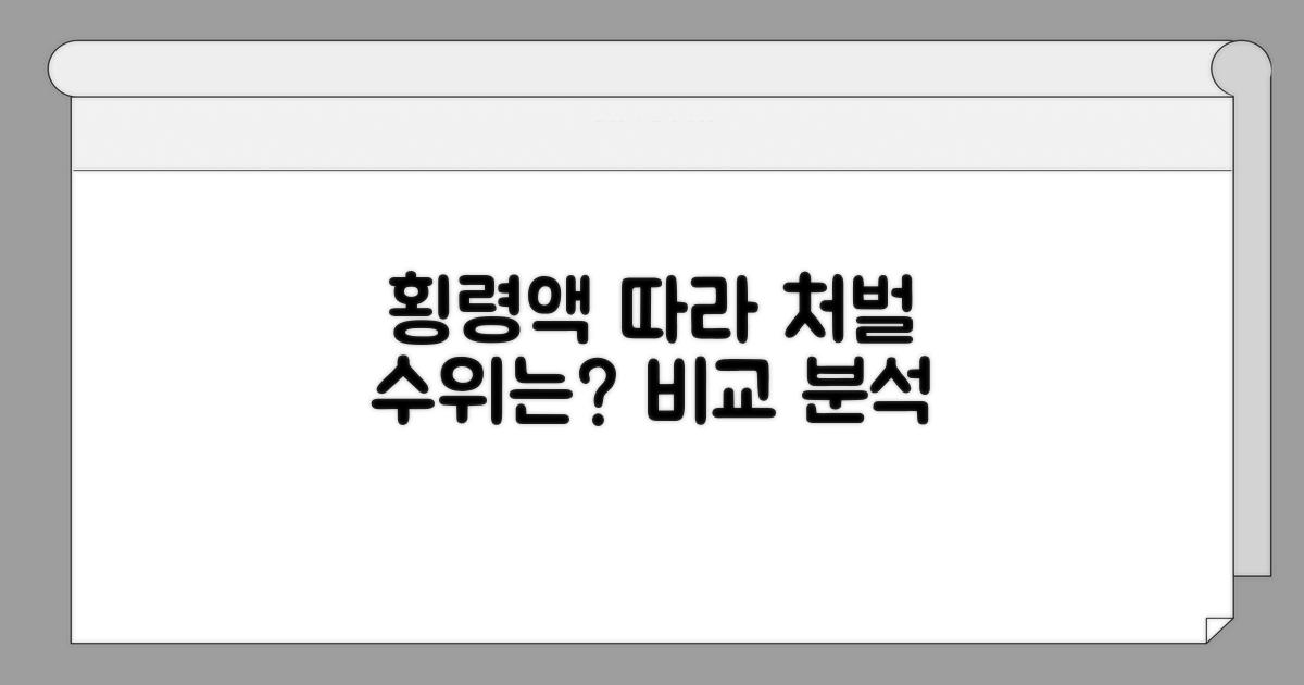 금액별 횡령 처벌 수위 비교 분석