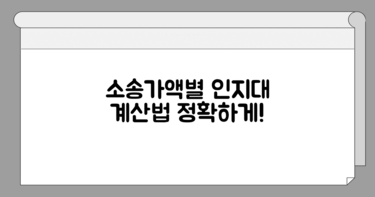 소송가액별 인지대, 정확히 계산하는 법