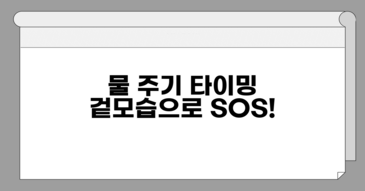 겉모습으로 물 주기 타이밍 알기