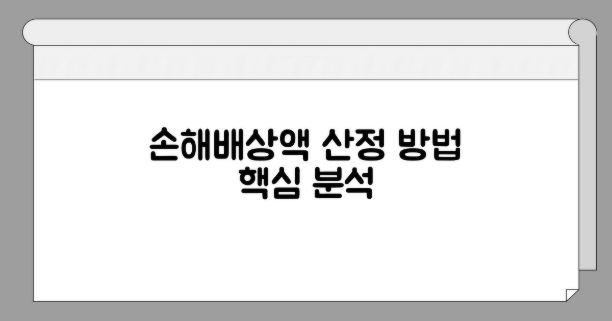 손해배상액 산정 방법 상세 분석