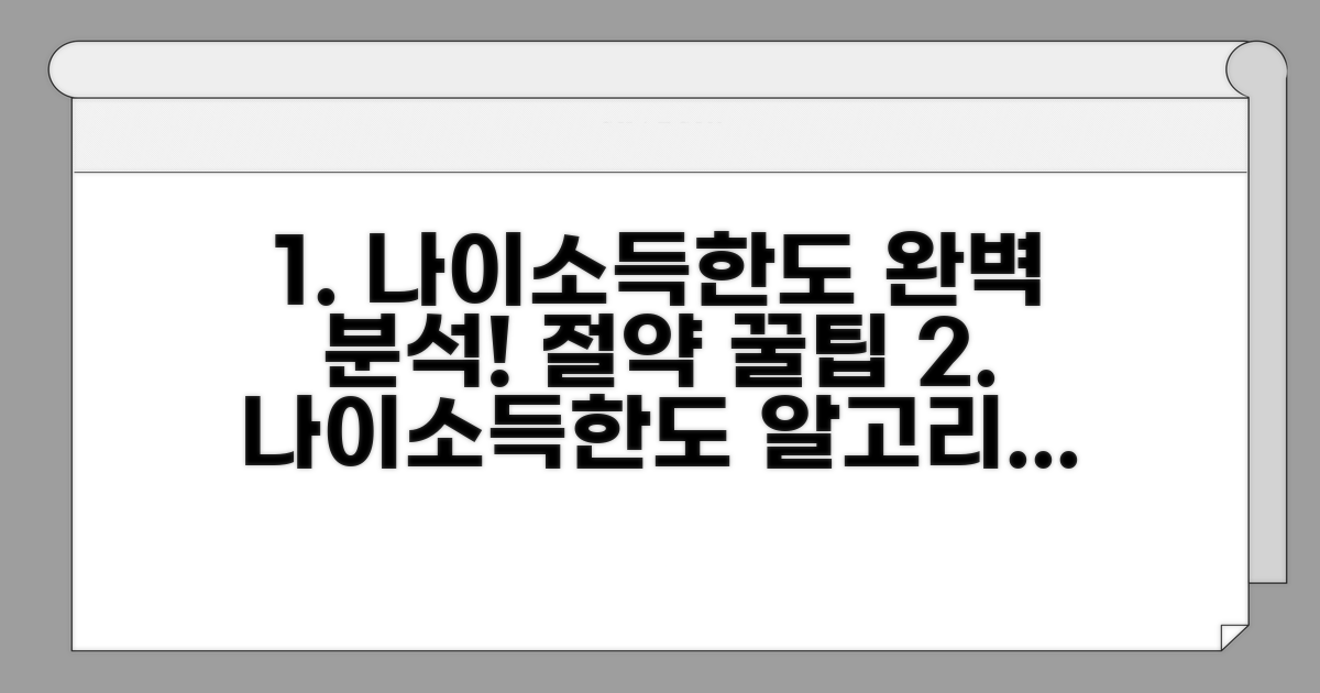 나이, 소득, 한도 완벽 분석