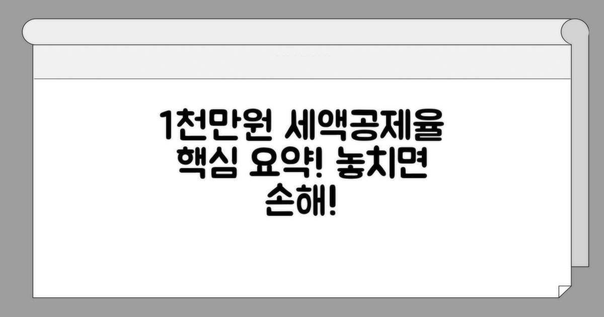 1천만원 기준 세액공제율 요약