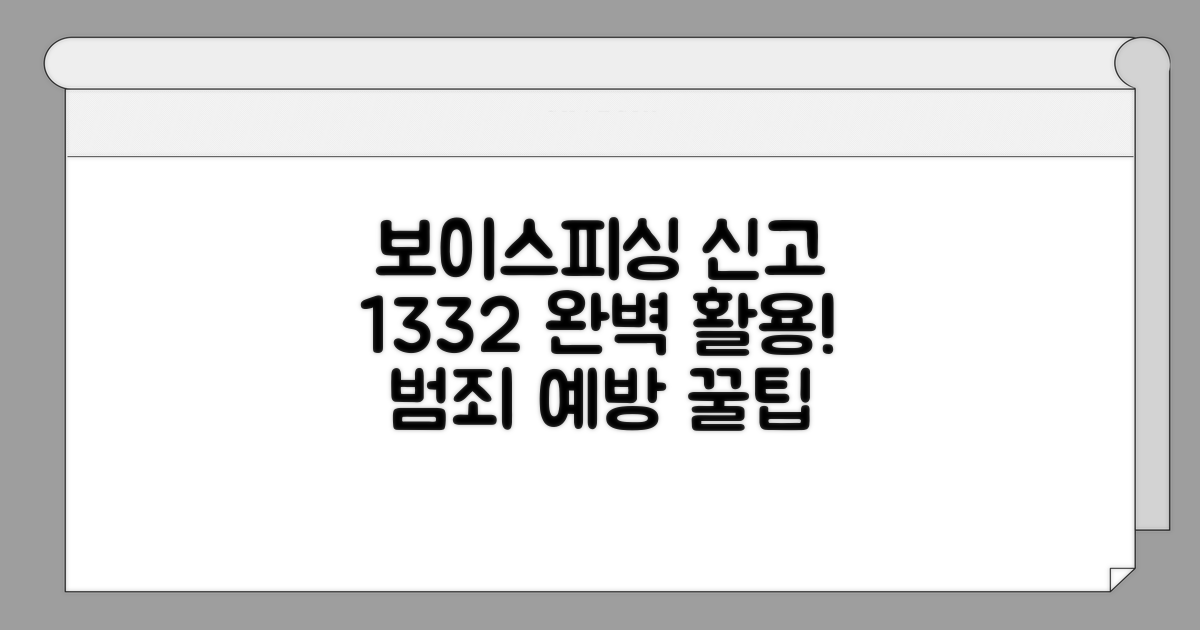 보이스피싱 신고 1332 완벽 활용법