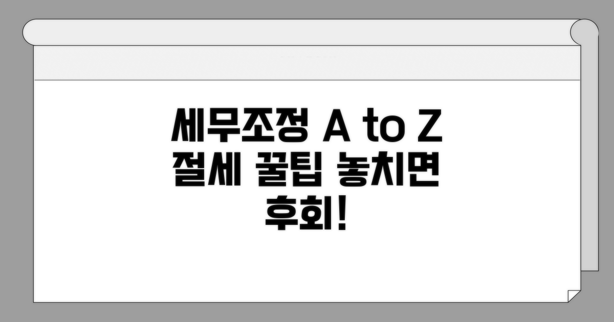 세무조정, 절세 팁까지 한눈에