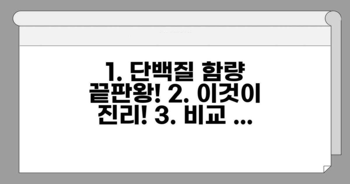 단백질 함량 비교 분석